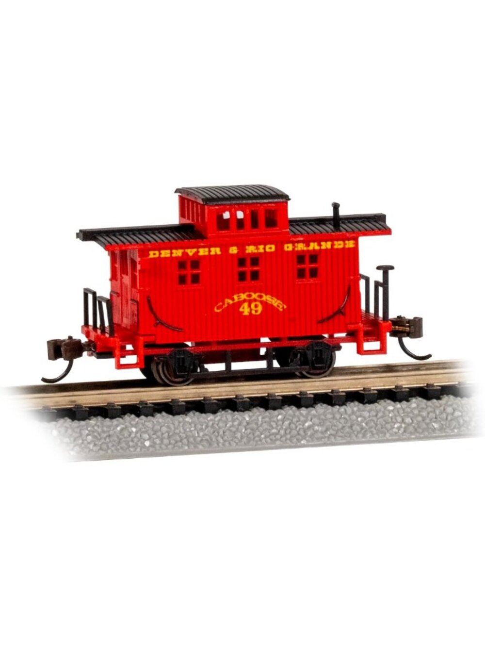 Vintage Bobber Caboose N Scale Model Train, Highly Detailed with Metal Wheels